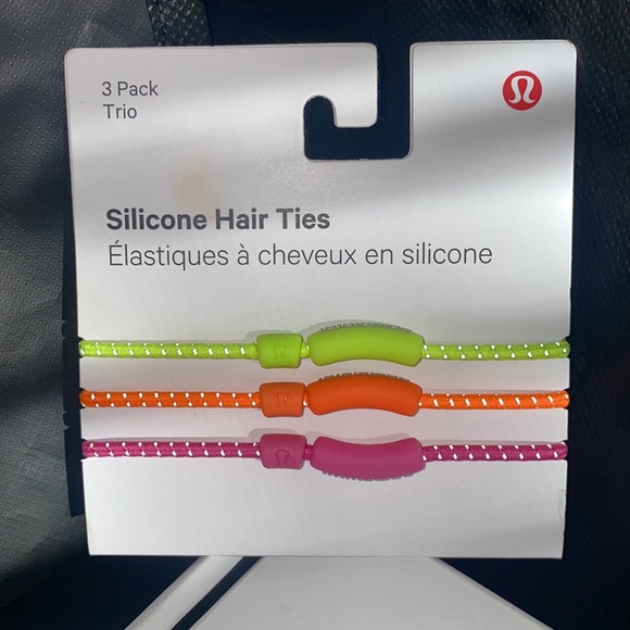 RARE❤️‍?NWT LULULEMON 3 pack trio SILICONE HAIR TIES main image 11